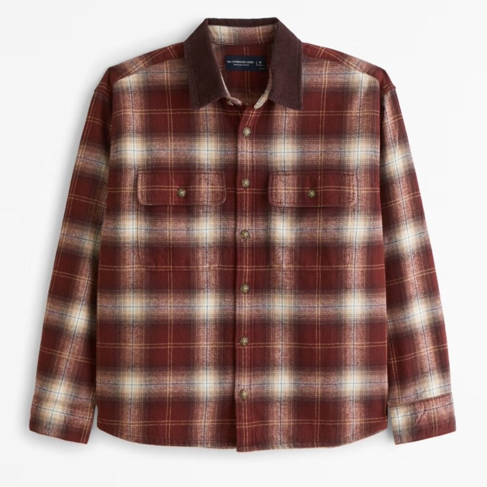 Abercrombie Men's 90s Oversized Flannel